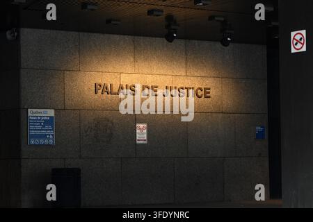 Montreal, Quebec, Kanada – 26. Juni 2026: Das Palais de justice ist ein Gerichtsgebäude in Montreal, QC, Kanada. Stockfoto