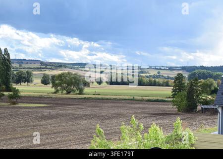 Stimmung nach dem Regen in der Eifel Stockfoto