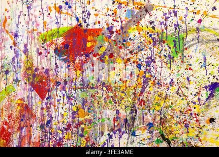 Buntes abstraktes Farbspritzer-Kunst-Hintergrund Stockfoto