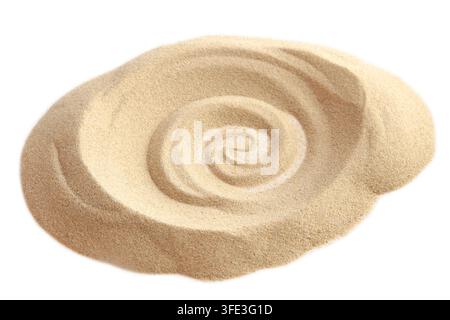 Sand heap auf weißem Hintergrund Stockfoto