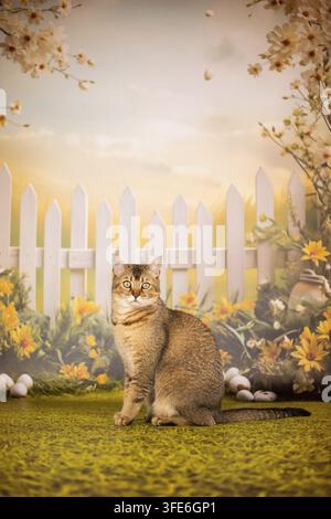 Bengal-British-Shorthair-Katze Stockfoto