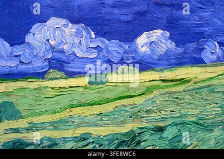 Weizenfeld unter Gewitterwolken, 1890, Vincent van Gogh (Zundert 1853 - Auvers-sur-Oise 1890), Van-Gogh-Museum, Amsterdam, Niederlande Stockfoto