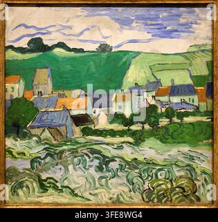 Ansicht von Auvers, 1890, Vincent van Gogh (Zundert 1853 - Auvers-sur-Oise 1890), Van-Gogh-Museum, Amsterdam, Niederlande Stockfoto