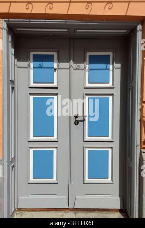 Alte Haustür. Stralsunds Altstadt Stockfoto