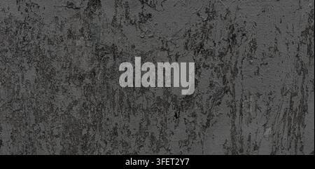 Grunge-Betonwand mit abblätternder grauer Farbe und strukturierter Oberfläche Stockfoto