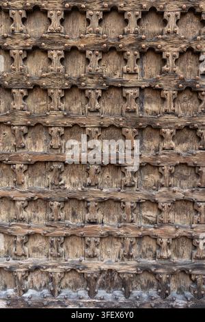 Holztür alter Holz-Hintergrund. Stockfoto