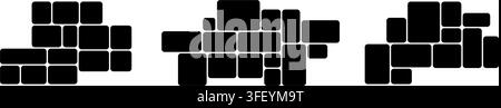 Fotofrahmen-Gitter-Kollektion. Vektorlayout-Set mit leeren Bildplatzhaltern in verschiedenen geometrischen Mustern. Design-Hintergrund für Banner, po Stock Vektor