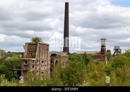 Ehemalige Chatterley Whitfield Zeche in Staffordshire, eine wichtige historische Kohleabbaustätte und Erinnerung an Großbritanniens industrielle Vergangenheit. Stockfoto