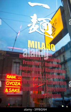 Italien, Lombardei, Mailand, japanisches Restaurant im Isola-Bezirk Stockfoto