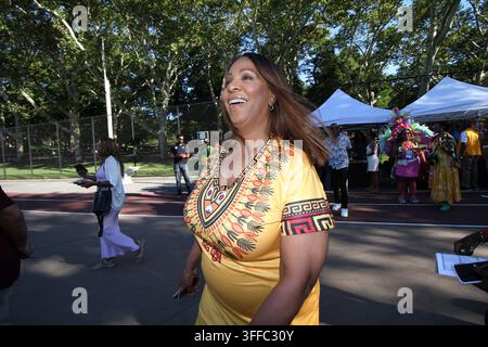 Brooklyn, New York, USA. 7. Sep, 2026. Brooklyn, New York 7. September 2026.Das West Indian Day Parade Carnival ist eine jährliche Feier der westindischen Kultur, die am oder um den ersten Montag im September im Stadtteil Crown Heights von Brooklyn in New York City stattfindet.Generalstaatsanwältin von New York .Letitia James. (Credit Image: © Bruce Cotler/ZUMA Press Wire) NUR FÜR REDAKTIONELLE NUTZUNG! Nicht für kommerzielle NUTZUNG! Stockfoto