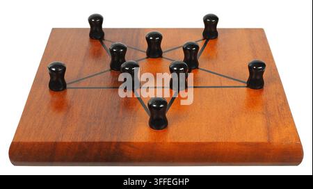 Pentalpha - Hirntraining isoliert auf weißem Hintergrund Stockfoto