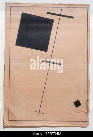 Kazimir Malevich, geb. 1879 - gest. 1935. untitled, 1919, Lithografie. Museum of Modern Art, Costakis-Sammlung. Griechenland. Stockfoto