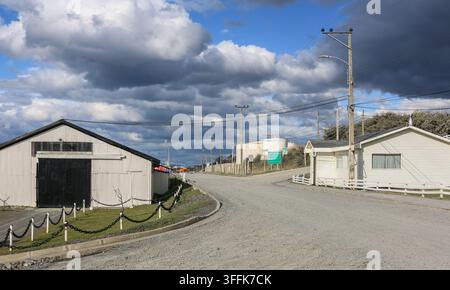 Puerto Williams Naval Base, die südlichste Stadt der Welt, chilenisches Patagonien, chilenische Marine, Beagle Channel Stockfoto