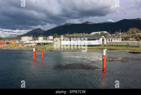 Puerto Williams Naval Base, die südlichste Stadt der Welt, chilenisches Patagonien, chilenische Marine, Beagle Channel Stockfoto