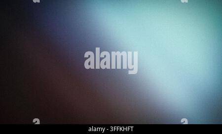 Abstrakter, körniger Farbverlaufshintergrund in Blau-Grau-Tönen und Schwarz, ideal als Tech-Hintergrundbild in 4K-Auflösung Stockfoto