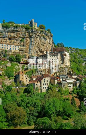 Rocamadour, Bergdorf-Gemeinde im Département Lot im Südwesten Frankreichs. Stockfoto