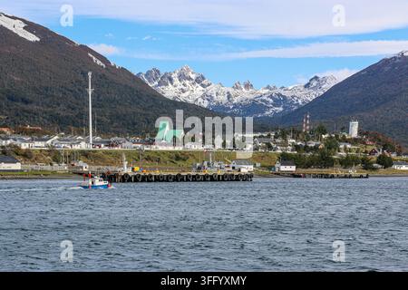 Puerto Williams Naval Base, die südlichste Stadt der Welt, chilenisches Patagonien, chilenische Marine, Beagle Channel Stockfoto
