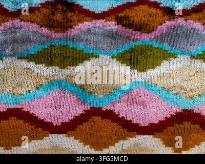 mehrfarbiges Textil-Woll-Detail Stockfoto