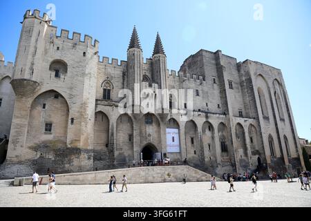 Ansicht des Palais des Papes in Avignon, Frankreich Stockfoto