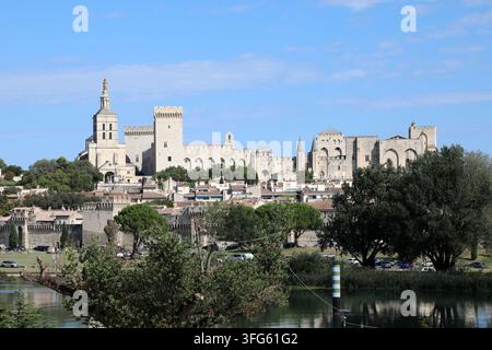 Ansicht des Palais des Papes in Avignon, Frankreich Stockfoto