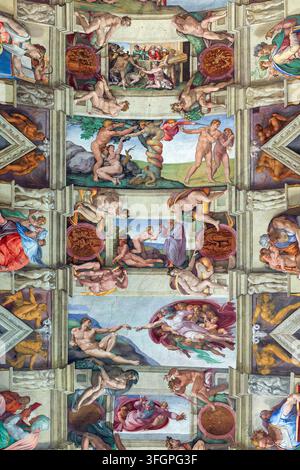 Decke der Sixtinischen Kapelle Stockfoto