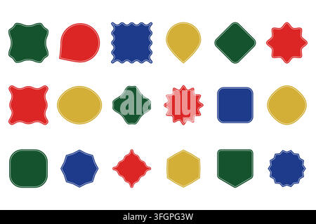 Festliche Weihnachtsverkaufsabzeichen und Einzelhandelsetiketten-Sammlung. Moderne Feiertags-Rabattaufkleber und Marketing-Embleme Stock Vektor