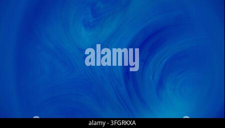 Unscharfer Farbspritzer. Marmor-Glitzerwelle. Blauer Farbschimmer, Acrylfarbenpigment, Wasserfleck, schwebend auf abstraktem Kunsthintergrund. Stockfoto