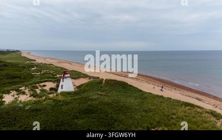 Leuchtturm von St. Peters Harbour auf Prince Edward Island Stockfoto
