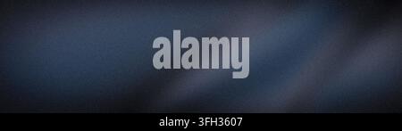 Abstrakter marineblauer grauer körniger Grunge-Hintergrund mit texturierter Unschärfe, breiter Hintergrundbild geeignet für Technik-Banner Stockfoto