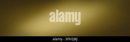 goldgelber Hintergrund mit körniger Textur im Breitformat zeigt ein abstraktes Gradienten-Tech-Wallpaper-Design Stockfoto