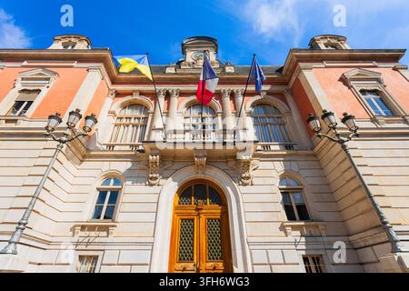 Stadtansicht des Hotel de Ville oder Rathauses in der Stadt Chambery, Frankreich Stockfoto