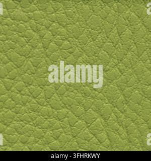 Nahaufnahme-Makroaufnahme einer lebendigen grünen Lederoberfläche mit einem feinen Kieselmuster. Stockfoto