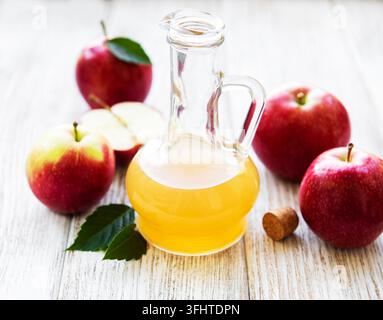 Apple Apfelessig Stockfoto