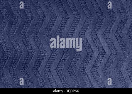 Navyblaue gewebte Stofftextur-Hintergrund Stockfoto