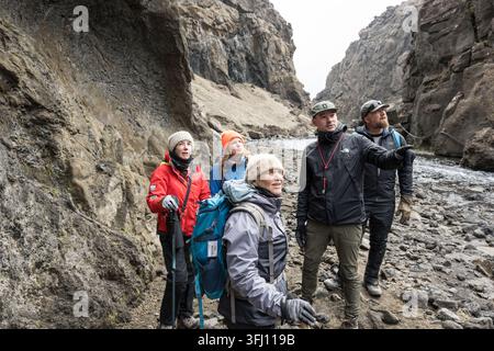 Artemis-Geologie-Training in Island -- jsc2026e405549 Stockfoto