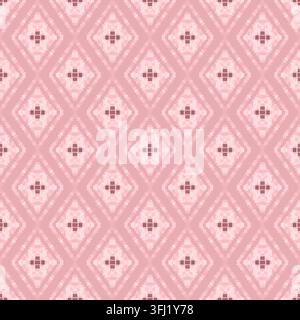 Handgezeichnetes subtiles rosa geometrisches nahtloses Muster für Baby-Stoffverpackungspapier-Hintergrund Stockfoto