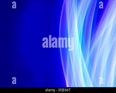 Blaue und weiße abstrakte Hintergrund mit Welle. Stockfoto