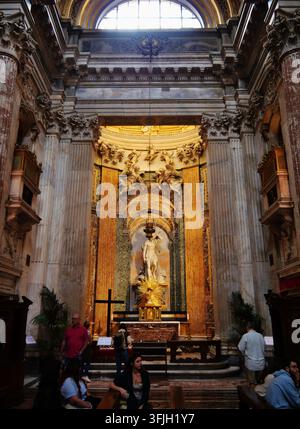 Kapelle des Heiligen Sebastian in der Kirche Sant'Agnese in Agone, Rom, Lazio, Italien, April 2024 Stockfoto