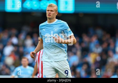 Etihad-Stadion, Manchester, UK. 20. Sep., 2026. Premier-League-Fußball, Manchester City gegen Sunderland; Erling Haaland von Manchester City Credit: Action Plus Sports/Alamy Live News Stockfoto