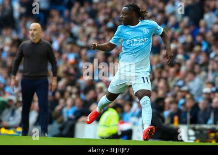 Etihad Stadium, Manchester, UK. 20. Sep, 2026. Premier-League-Fußball, Manchester City gegen Sunderland; Jeremy Doku von Manchester City Credit: Action Plus Sports/Alamy Live News Stockfoto