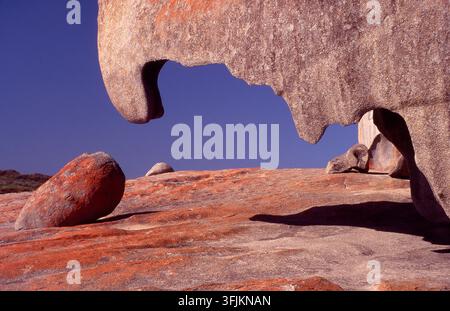 Bemerkenswerte Rocks Granitblöcke im Flinders Chase National Park am westlichen Rand von Kangaroo Island, South Australia. Stockfoto