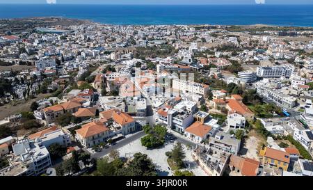 Luftbild vom historischen Stadtzentrum von Pafos, Pafos, Zypern. Stockfoto