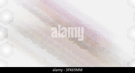 Ein minimalistischer abstrakter Hintergrund mit blassen diagonalen Pinselstrichen in weichem Lila und Beige vor einer hellen, strukturierten weißen Oberfläche. Stockfoto