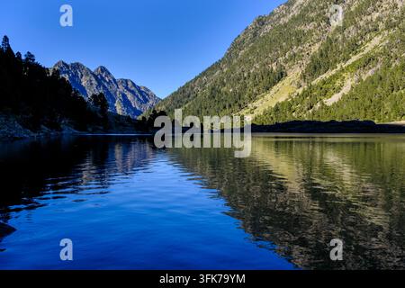 Lac de Gaube im Nationalpark Pyrenäen, Frankreich Stockfoto