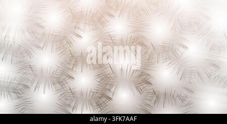 Abstrakter Hintergrund mit sich wiederholenden Sternenmuster in warmen Beige- und Brauntönen, der ein weiches und modernes geometrisches Texturdesign erzeugt Stockfoto