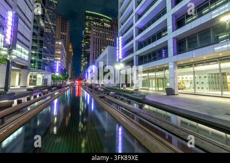 Main Street Reflection Pool in Houston, Texas Stockfoto