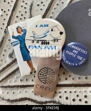 Vintage-Pan-American-Airways-Memorabilia, USA, 2026 Stockfoto