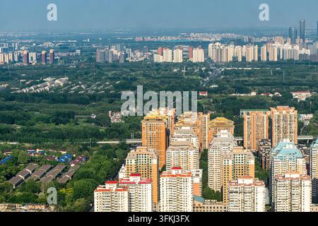 Horizontale panoramische Stadtansicht Stockfoto
