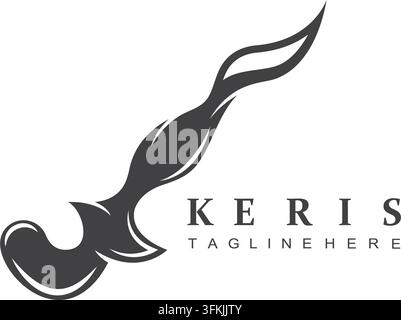 Keris Symbol Vektor Illustration Design Vorlage Web Stock Vektor