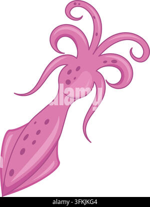 Meer Tintenfisch Cartoon Vektor Element Design Vorlage Web Stock Vektor